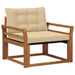 Set de canapele de exterior Lemn solid de Acacia și Textilene - WALTI WALTI