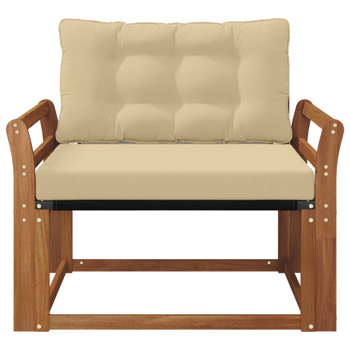 Set de canapele de exterior Lemn solid de Acacia și Textilene - WALTI WALTI