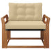 Set de canapele de exterior Lemn solid de Acacia și Textilene - WALTI WALTI