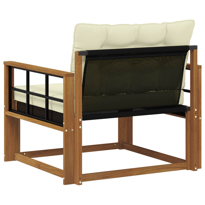 Set de canapele de exterior Lemn solid de Acacia și Textilene - WALTI WALTI