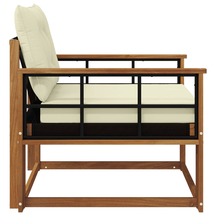 Set de canapele de exterior Lemn solid de Acacia și Textilene - WALTI WALTI