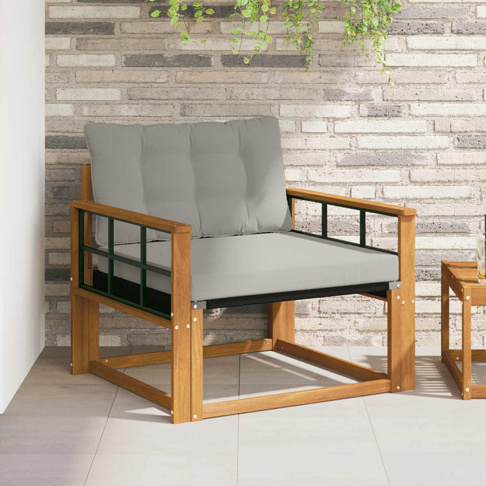 Set de canapele de exterior Lemn solid de Acacia și Textilene - WALTI WALTI