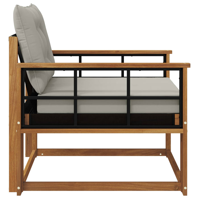 Set de canapele de exterior Lemn solid de Acacia și Textilene - WALTI WALTI