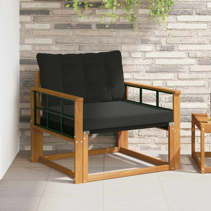 Set de canapele de exterior Lemn solid de Acacia și Textilene - WALTI WALTI