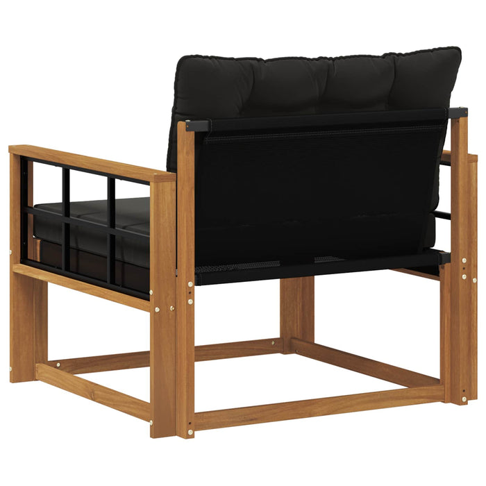 Set de canapele de exterior Lemn solid de Acacia și Textilene - WALTI WALTI