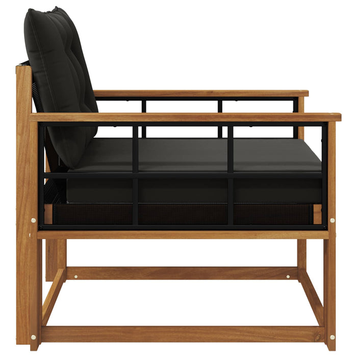 Set de canapele de exterior Lemn solid de Acacia și Textilene - WALTI WALTI