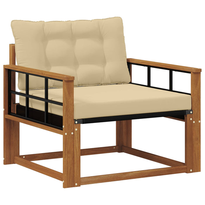 Set de canapele de exterior Lemn solid de Acacia și Textilene - WALTI WALTI