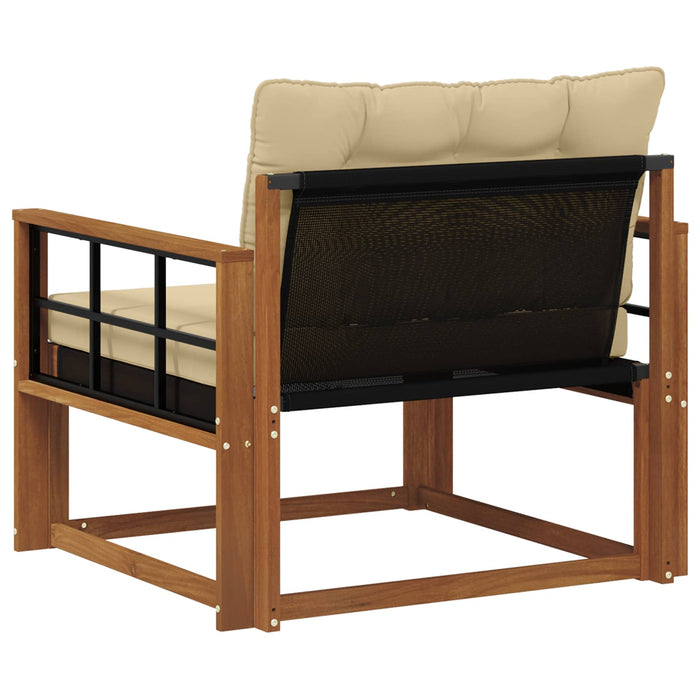 Set de canapele de exterior Lemn solid de Acacia și Textilene - WALTI WALTI