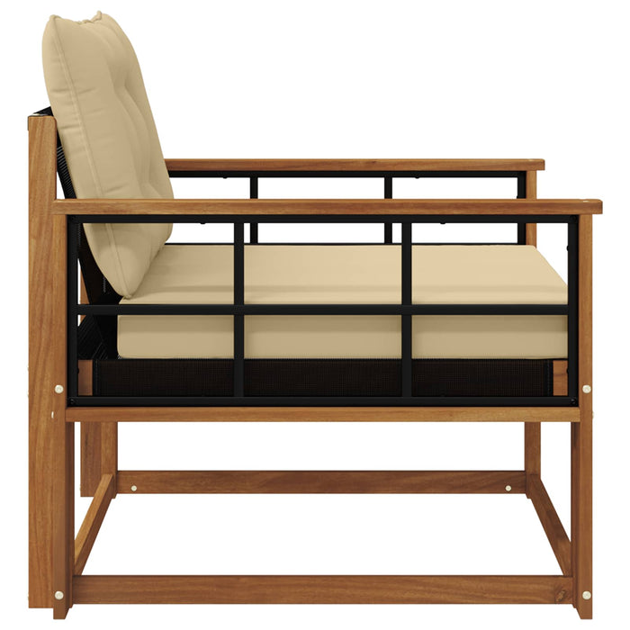 Set de canapele de exterior Lemn solid de Acacia și Textilene - WALTI WALTI
