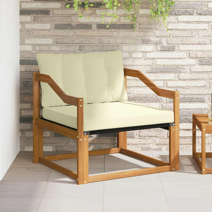 Set de canapele de exterior Lemn solid de Acacia și Textilene - WALTI WALTI
