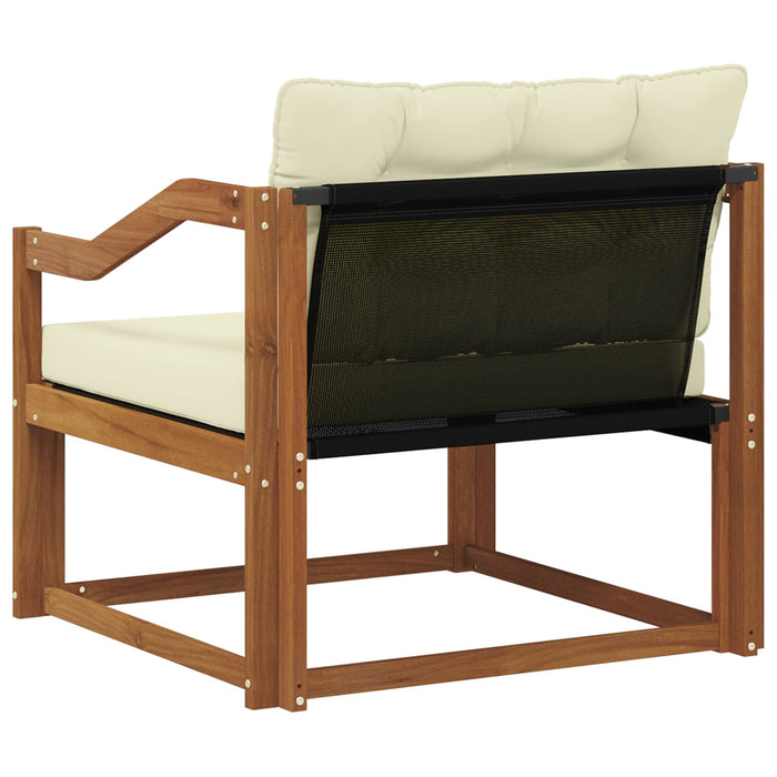 Set de canapele de exterior Lemn solid de Acacia și Textilene - WALTI WALTI