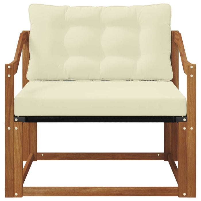 Set de canapele de exterior Lemn solid de Acacia și Textilene - WALTI WALTI