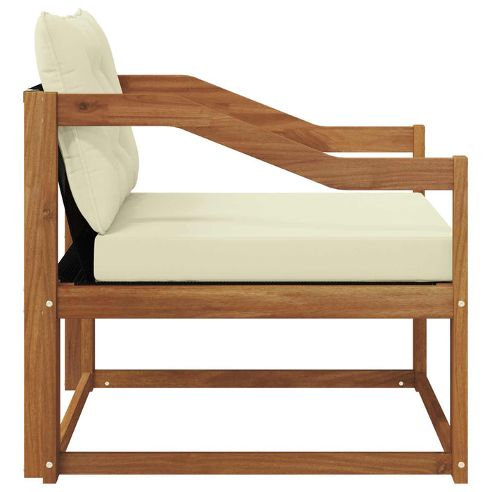 Set de canapele de exterior Lemn solid de Acacia și Textilene - WALTI WALTI