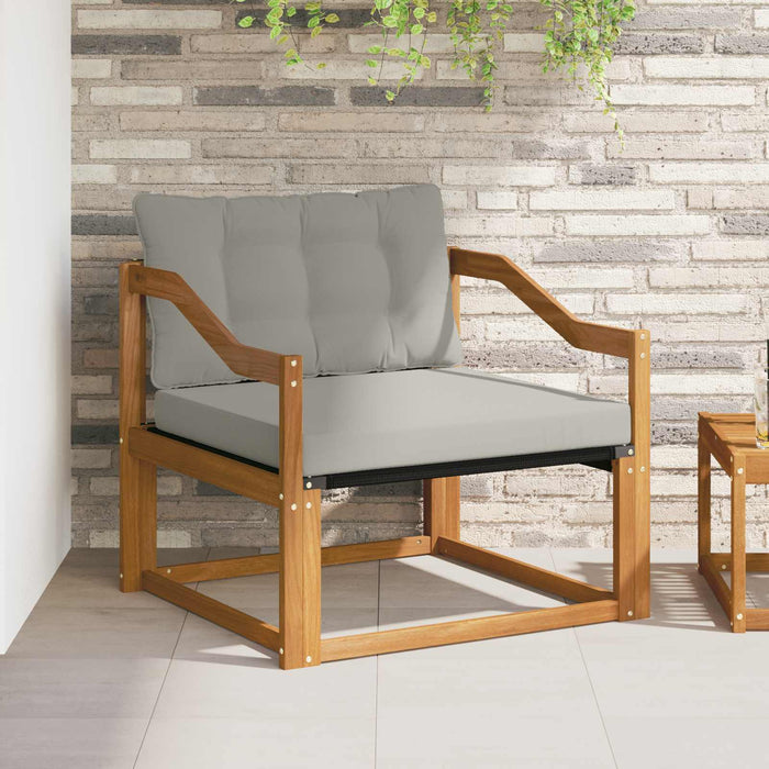 Set de canapele de exterior Lemn solid de Acacia și Textilene - WALTI WALTI