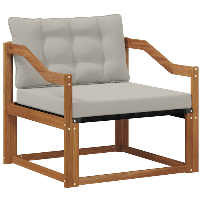 Set de canapele de exterior Lemn solid de Acacia și Textilene - WALTI WALTI