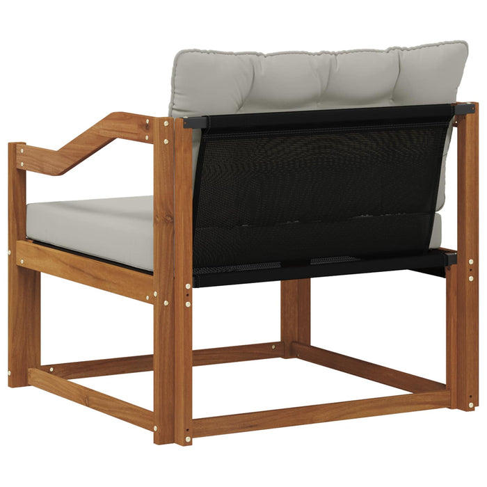 Set de canapele de exterior Lemn solid de Acacia și Textilene - WALTI WALTI