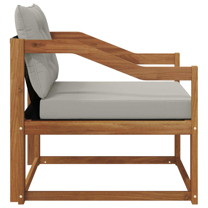 Set de canapele de exterior Lemn solid de Acacia și Textilene - WALTI WALTI