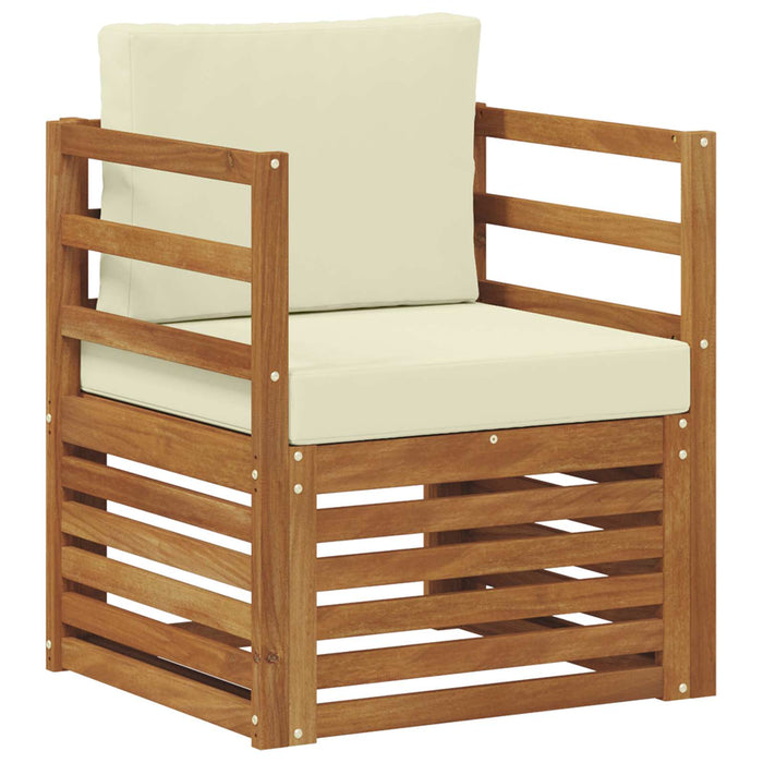 Canapea de exterior Lemn de acacia solid și poliester natural - WALTI WALTI
