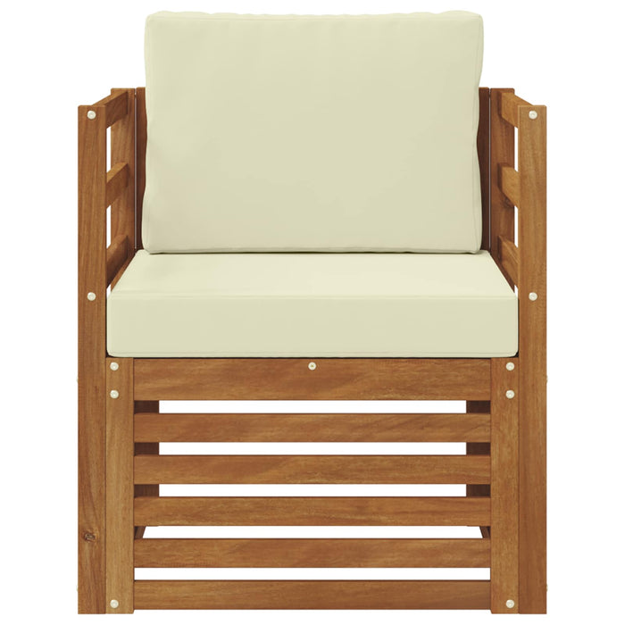 Canapea de exterior Lemn de acacia solid și poliester natural - WALTI WALTI