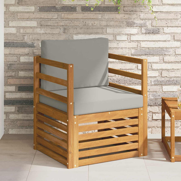 Canapea de exterior Lemn de acacia solid și poliester natural - WALTI WALTI