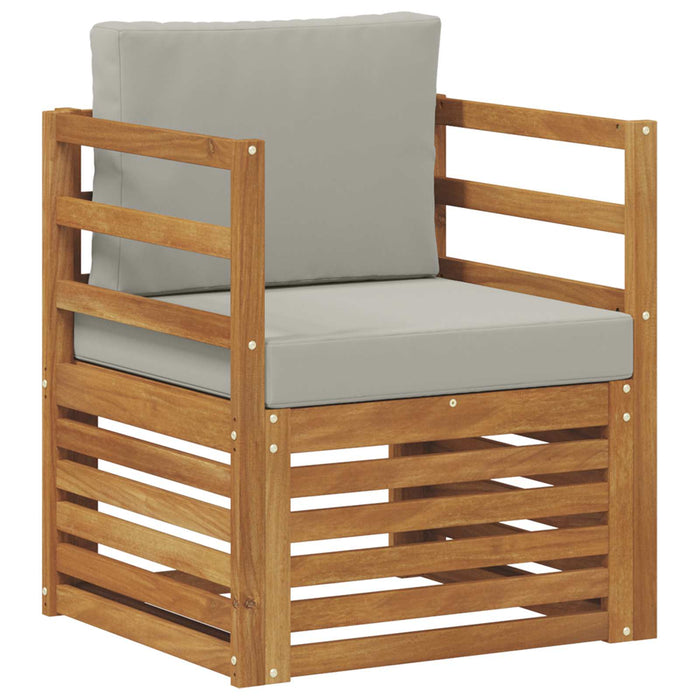 Canapea de exterior Lemn de acacia solid și poliester natural - WALTI WALTI