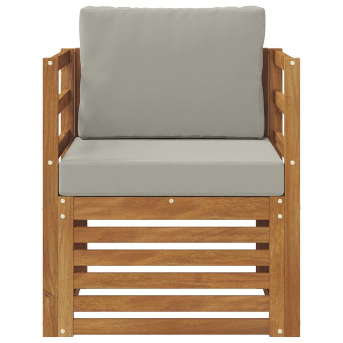 Canapea de exterior Lemn de acacia solid și poliester natural - WALTI WALTI
