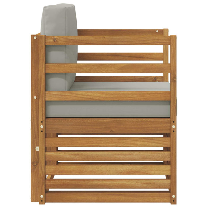 Canapea de exterior Lemn de acacia solid și poliester natural - WALTI WALTI