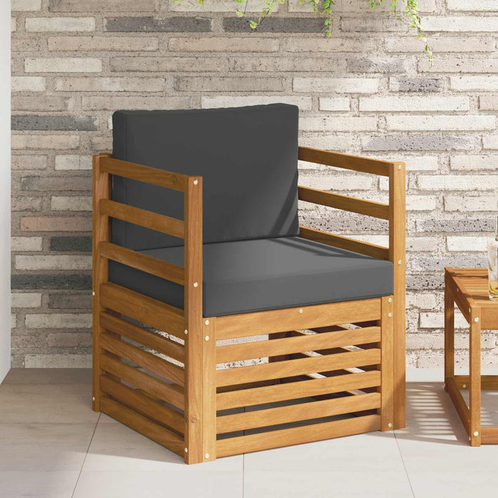 Canapea de exterior Lemn de acacia solid și poliester natural - WALTI WALTI