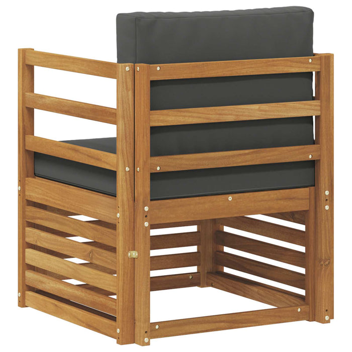 Canapea de exterior Lemn de acacia solid și poliester natural - WALTI WALTI