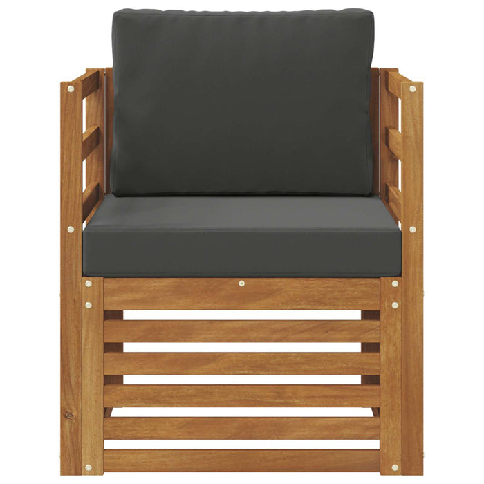 Canapea de exterior Lemn de acacia solid și poliester natural - WALTI WALTI