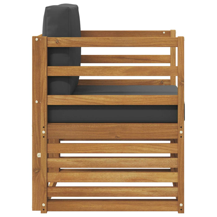 Canapea de exterior Lemn de acacia solid și poliester natural - WALTI WALTI