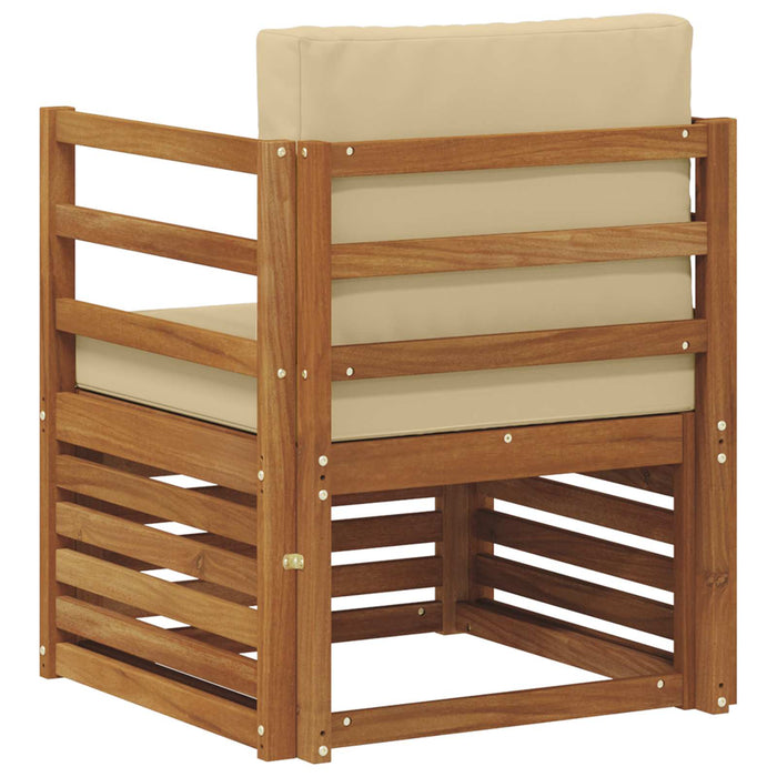 Canapea de exterior Lemn de acacia solid și poliester natural - WALTI WALTI