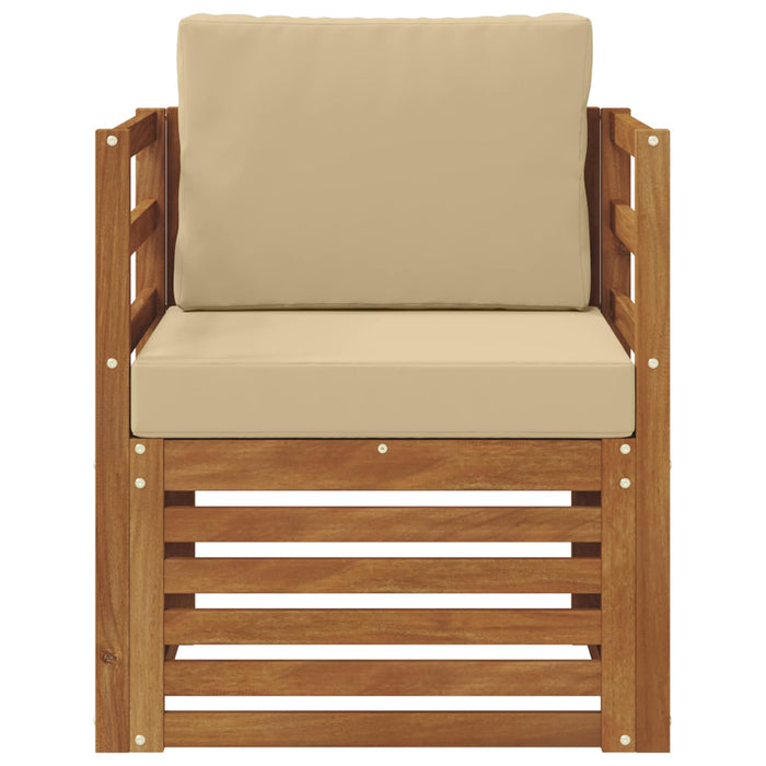Canapea de exterior Lemn de acacia solid și poliester natural - WALTI WALTI