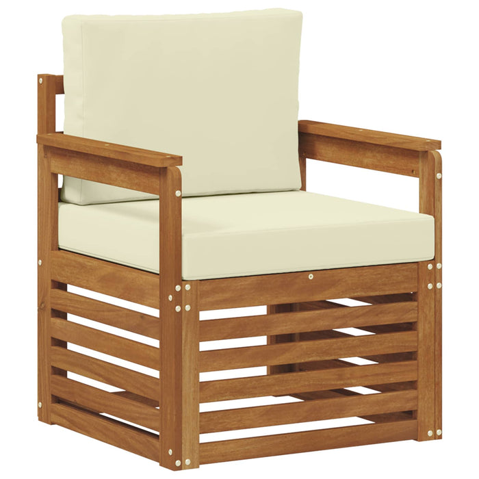 Canapea de exterior Lemn de acacia solid și poliester natural - WALTI WALTI