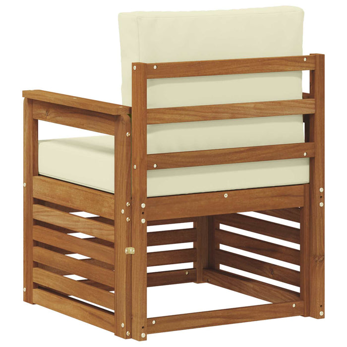 Canapea de exterior Lemn de acacia solid și poliester natural - WALTI WALTI