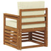 Canapea de exterior Lemn de acacia solid și poliester natural - WALTI WALTI