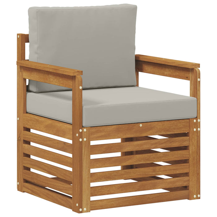 Canapea de exterior Lemn de acacia solid și poliester natural - WALTI WALTI