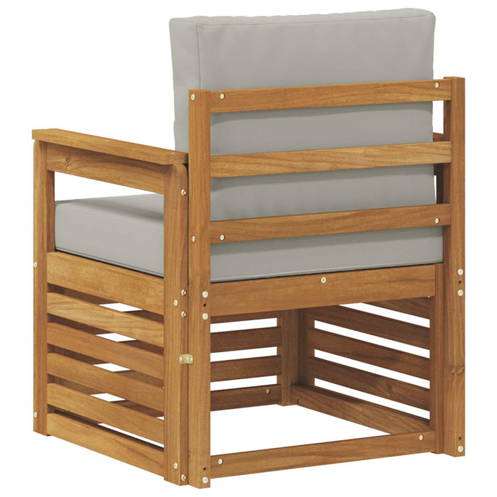 Canapea de exterior Lemn de acacia solid și poliester natural - WALTI WALTI