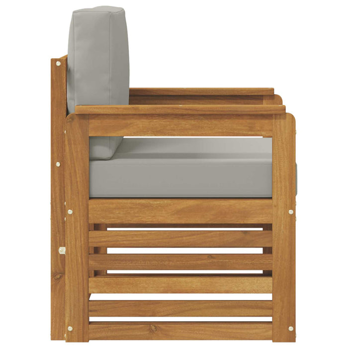 Canapea de exterior Lemn de acacia solid și poliester natural - WALTI WALTI
