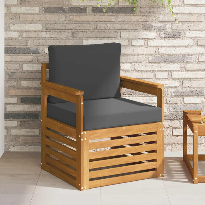 Canapea de exterior Lemn de acacia solid și poliester natural - WALTI WALTI