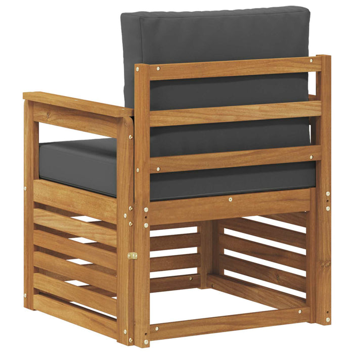 Canapea de exterior Lemn de acacia solid și poliester natural - WALTI WALTI