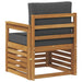 Canapea de exterior Lemn de acacia solid și poliester natural - WALTI WALTI