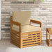 Canapea de exterior Lemn de acacia solid și poliester natural - WALTI WALTI