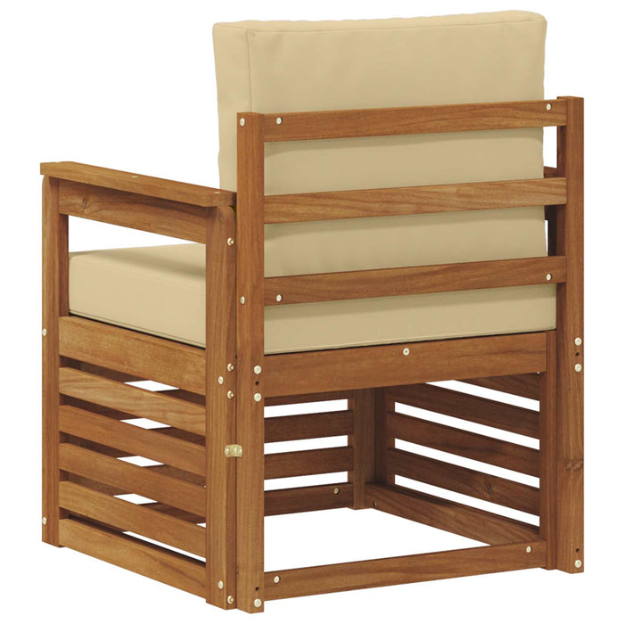 Canapea de exterior Lemn de acacia solid și poliester natural - WALTI WALTI