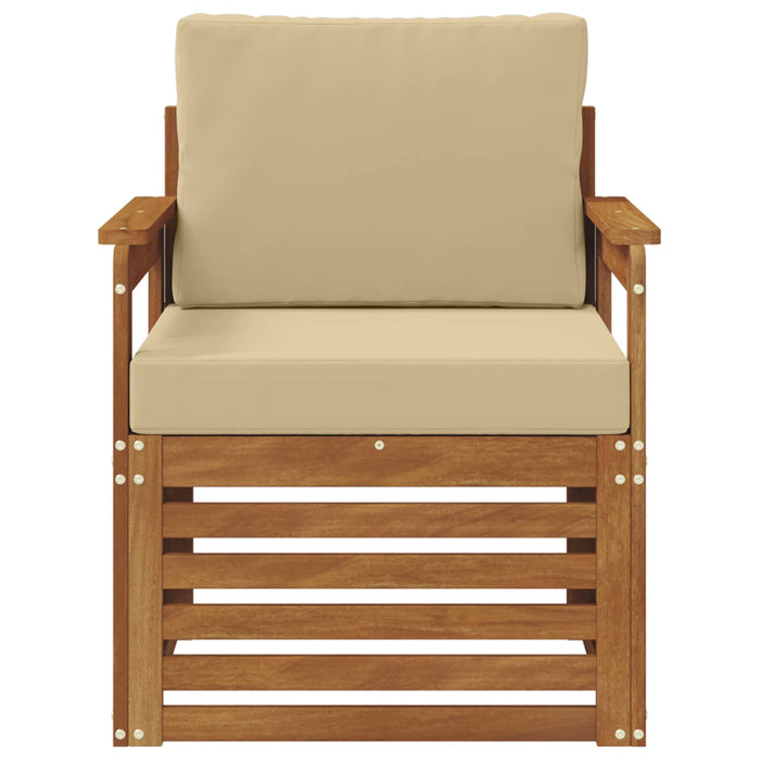 Canapea de exterior Lemn de acacia solid și poliester natural - WALTI WALTI