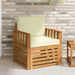 Canapea de exterior Lemn de acacia solid și poliester natural - WALTI WALTI