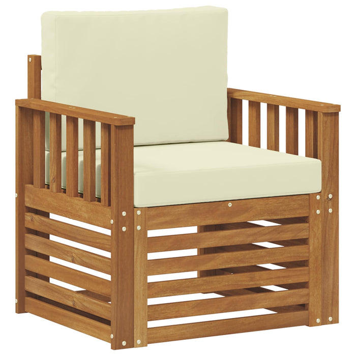 Canapea de exterior Lemn de acacia solid și poliester natural - WALTI WALTI