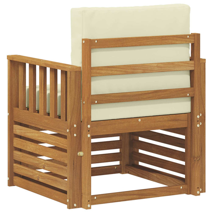 Canapea de exterior Lemn de acacia solid și poliester natural - WALTI WALTI
