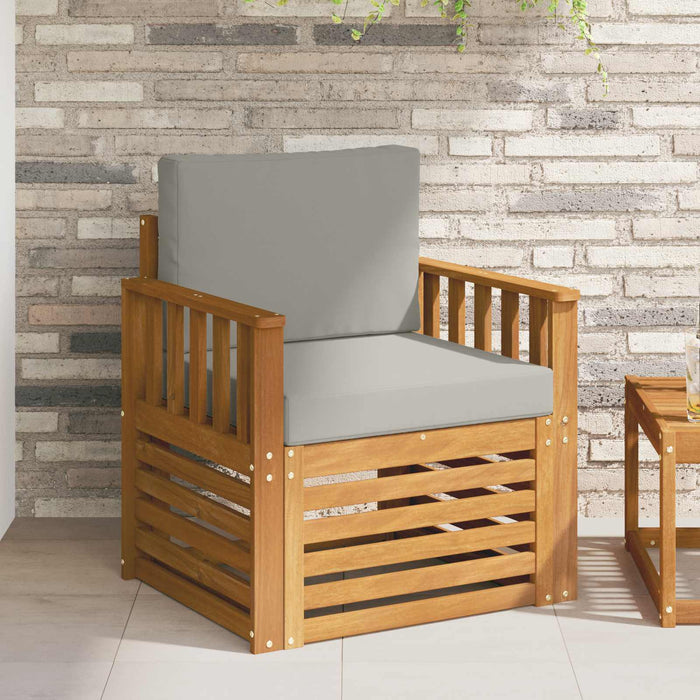 Canapea de exterior Lemn de acacia solid și poliester natural - WALTI WALTI