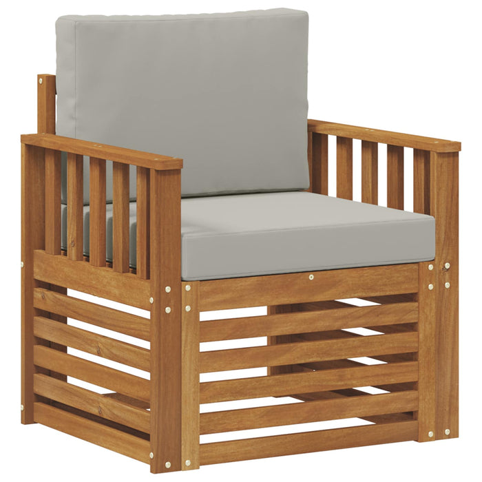 Canapea de exterior Lemn de acacia solid și poliester natural - WALTI WALTI